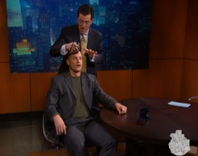 Colbert Shaves Woody