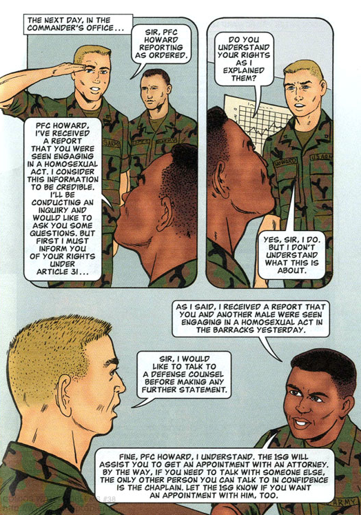 COMICS WITH PROBLEMS #38 - DIGNITY AND RESPECT - An Army Training Guide On Homosexual Conduct Policy (2001) (20100715)