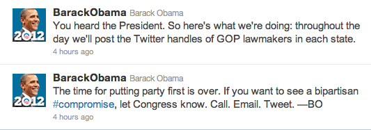 Obama Twitter Account | Obama Tweets Congressmen