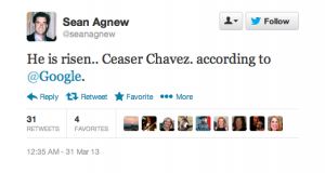 UPDATE: What Easter? Google Ignores Holiday, Instead Commemorates Cesar