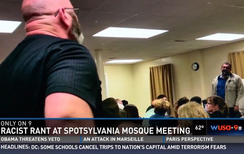virginia mosque meeting racist rant