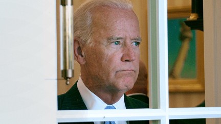 Biden looking out a window