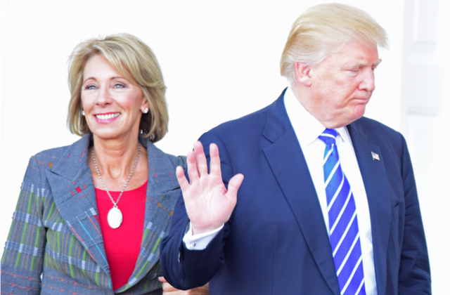 Betsy DeVos & Donald Trump (Shutterstock)