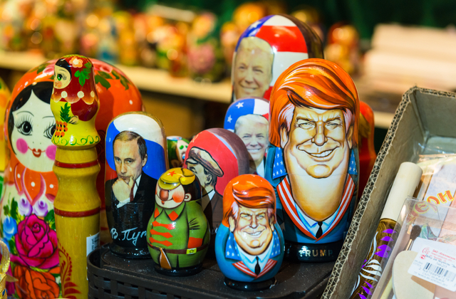 Donald Trump & Vladimir Putin Russian nesting dolls (Shutterstock)