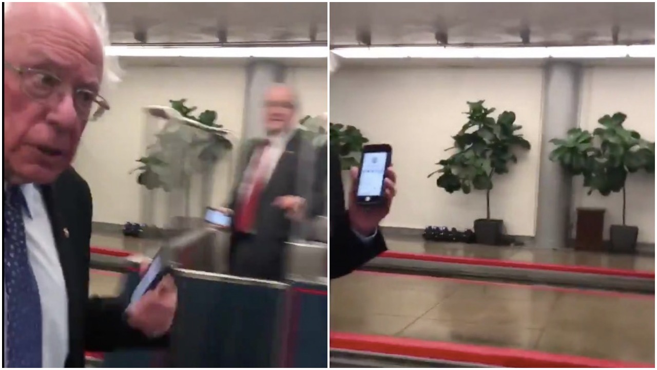 Bernie Sanders Pretends To Be On Phone To Avoid Questions On Va Lt Gov Fairfax 