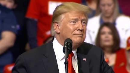 President Trump speaks at his first rally after Barr's summary of the Mueller report.