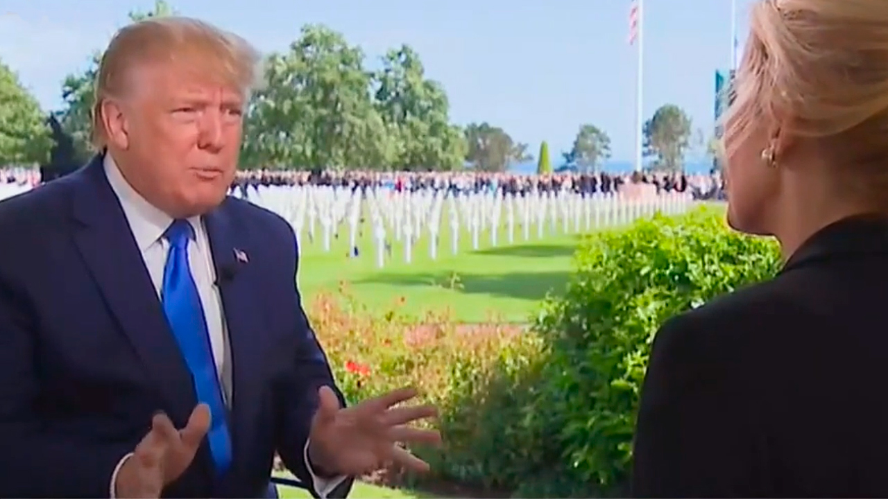 Laura Ingraham Interviews Donald Trump before his speech in Normandy commemorating D-Day
