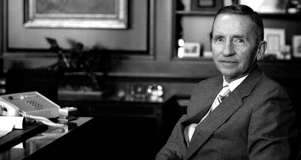 Ross Perot in his office in Dallas, 1986