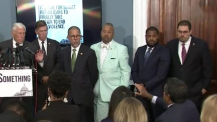 Dem Leader Scolds CNN's Manu Raju for Asking About Impeachment During Gun Control Presser