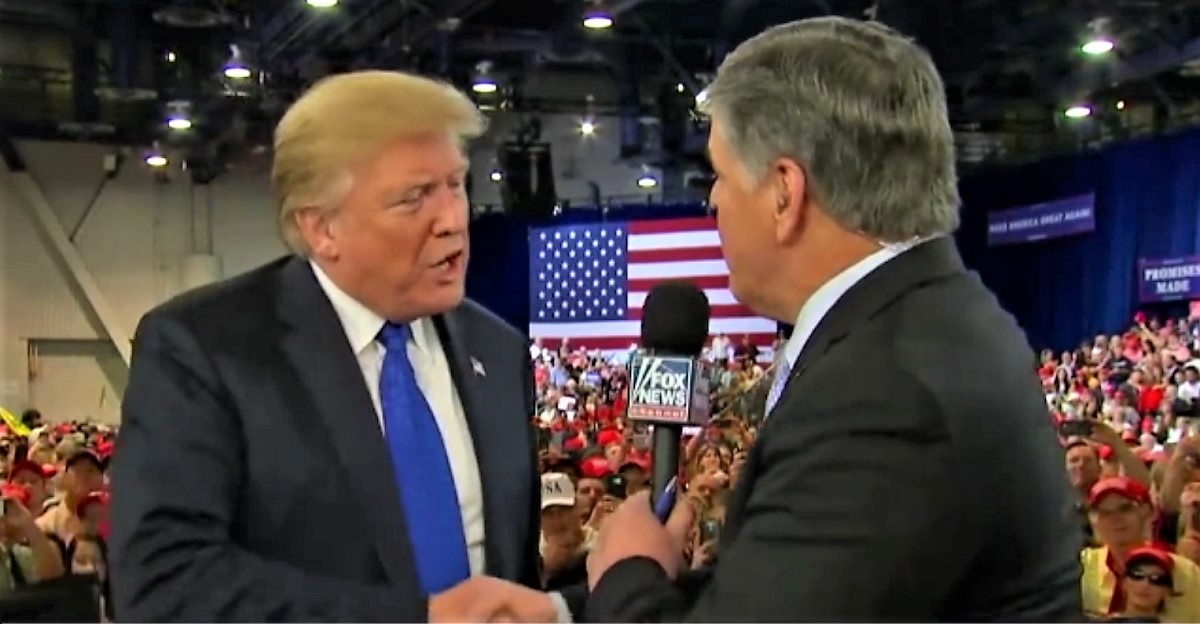 Trump Congratulates Sean Hannity 'The Number One Shoe on Cable Television'