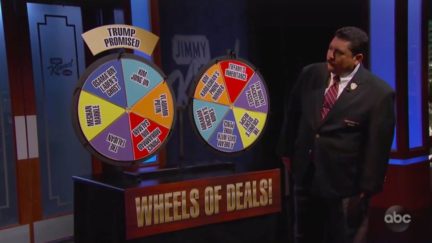 Jimmy Kimmel Uses 'Wheels of Deals' to Guess Trump's 'Promise' to Foreign Leader