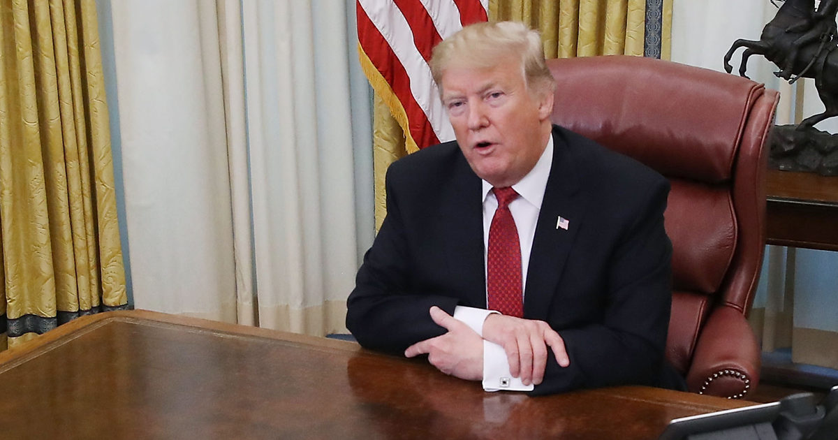 President Donald Trump in Oval Office