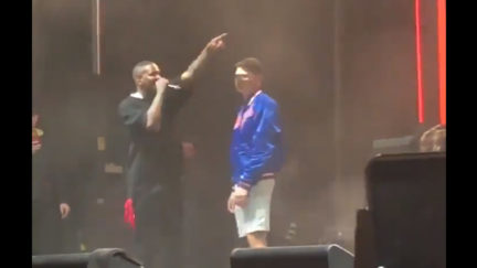 Los Angeles rapper YG kicked a fan off stage on Saturday after the Texas concert goer declined to curse Trump