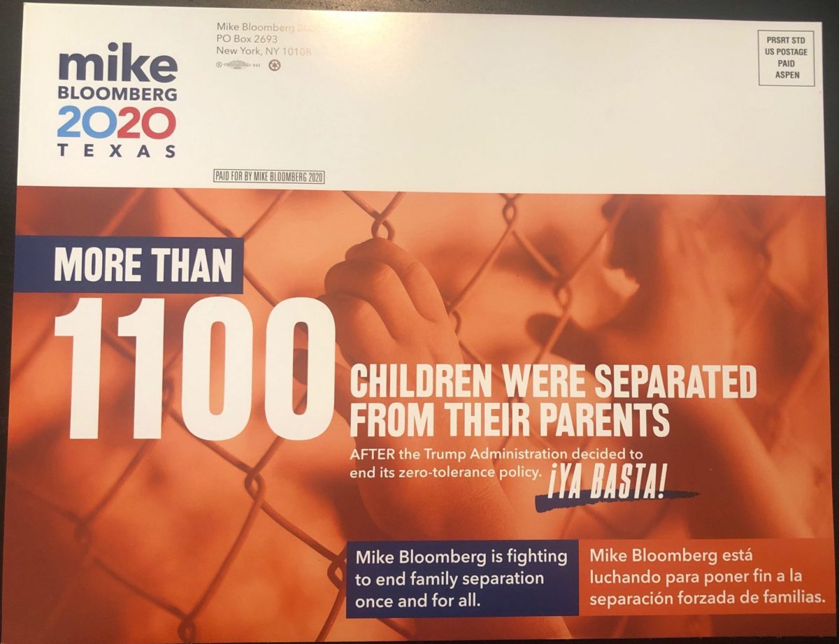 Mike Bloomberg Super Tuesday mailer