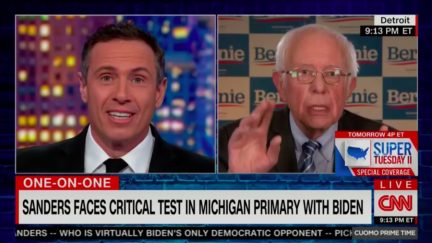Bernie Sanders and Chris Cuomo Spar Over 'Dem Establishment' Argument