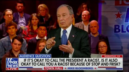 Mike Bloomberg Confronted on Stop and Frisk by Trump Supporter at Fox Town Hall