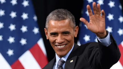 LAS VEGAS, NV - NOVEMBER 21: U.S. President Barack Obama waves after speaking about his executive action on U.S. immigration policy at Del Sol High School on November 21, 2014 in Las Vegas, Nevada. Obama outlined a plan on Thursday to ease the threat of deportation for about 4.7 million undocumented immigrants.