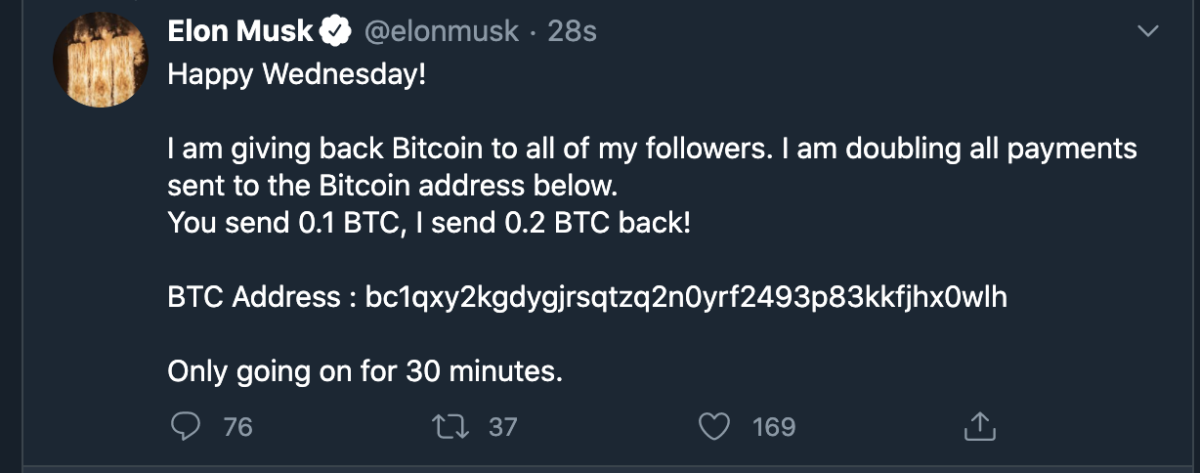 elon musk twitter hack