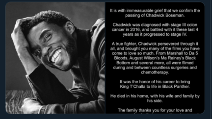 Chadwick Boseman tweet