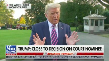 Trump Demands '9 Justices' Be in Place by Election Day, Citing False Claims About Mail-In Voting