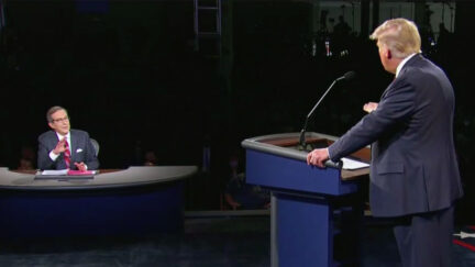 Chris Wallace and Donald Trump at 2020 presidential debate