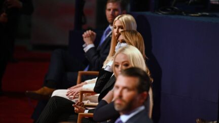 trump family not wearing masks at debate