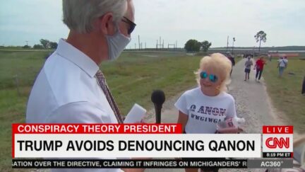 Trump Rallygoers Unanimously Praise, Defend Trump for Not Condemning Bonkers QAnon Conspiracy Theory