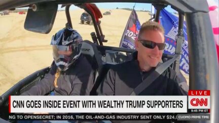 Trump Supporters Defend President to CNN Reporter at Oregon Dune Buggy Rally