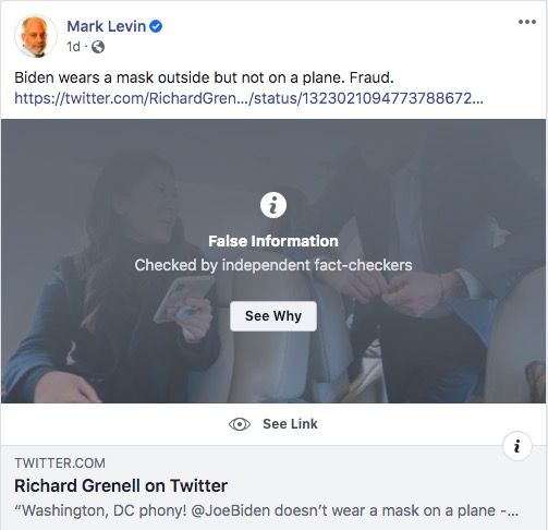 Mark Levin Facebook Post on Biden