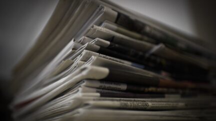 Newspaper stack