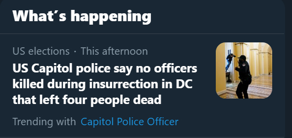 Report Of Capitol Police Officer's Death 'Inaccurate' - Spox