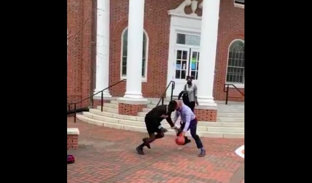 Virginia State Univ. President Makola Abdullah Schools Student in Basketball
