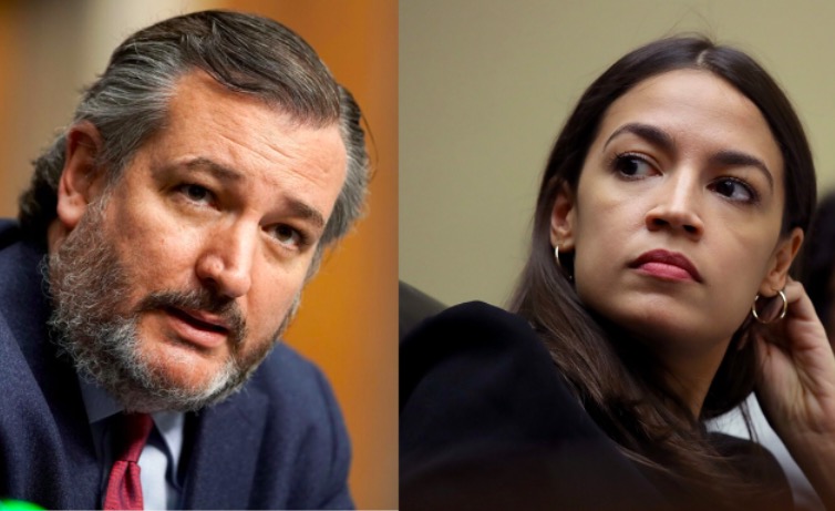Ted Cruz and Alexandria Ocasio-Cortez