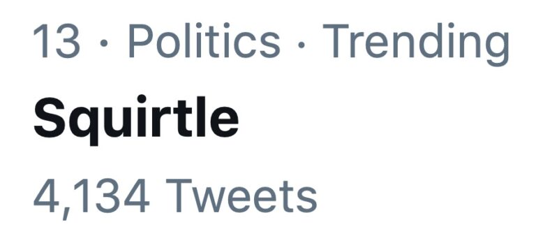 Here S Why Squirtle S Trending On Twitter Under Politics