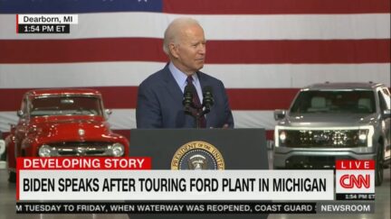 Joe Biden speaks at Ford auto plant in Dearborn, Michigan