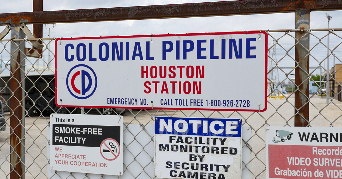Colonial Pipeline Houston Station facility in Pasadena, Texas taken on May 10, 2021