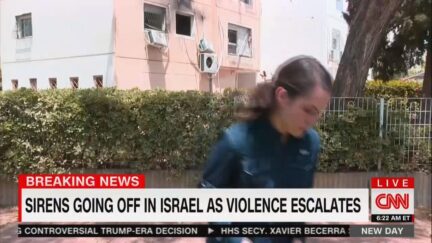 Hadas Gold flees live CNN shot from Israel