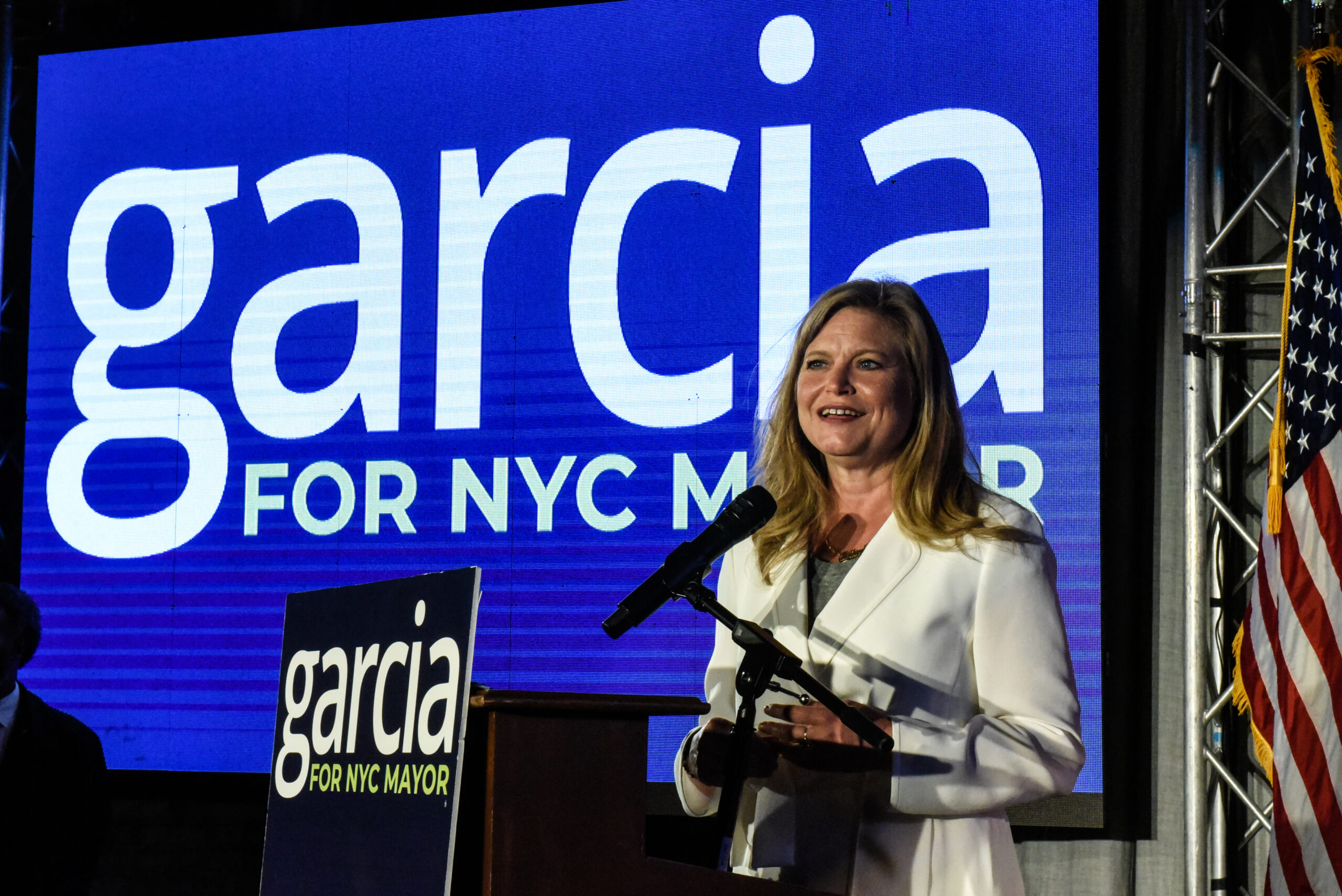 Mayoral Candidate Kathryn Garcia Holds Primary Night Watch Party In Brooklyn