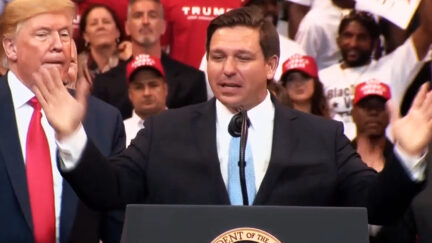 Ron DeSantis and Donald Trump in Sunrise Florida 2019 via Screenshot