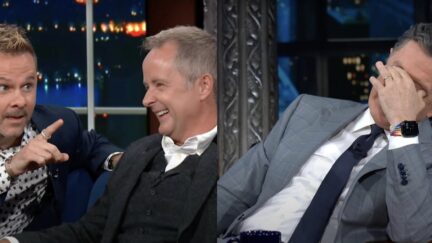 Dominic Monaghan and Billy Boyd on Colbert