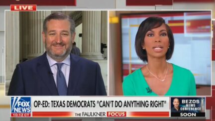 Harris Faulkner and Ted Cruz