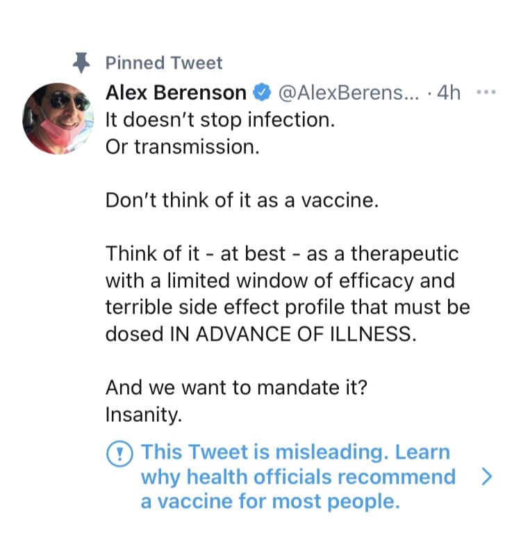 alex berenson vaccine tweet