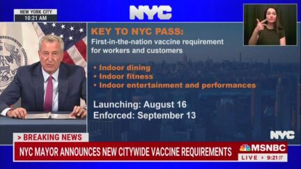 Bill de Blasio Announces Vaccine Mandates