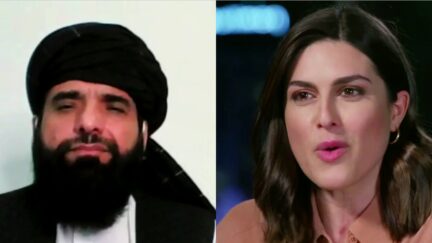 Sarah Abo and Taliban spokesman