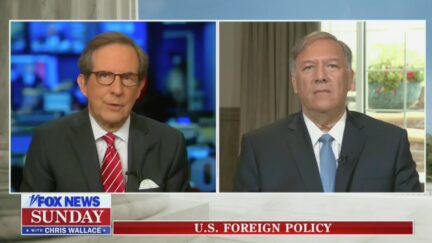 Chris Wallace and Mike Pompeo on Fox News Sunday