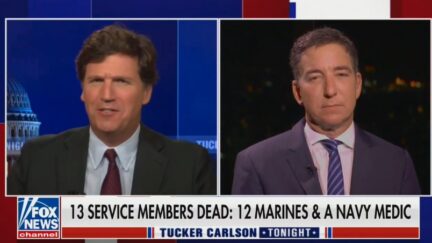 Tucker Carlson and Glenn Greenwald