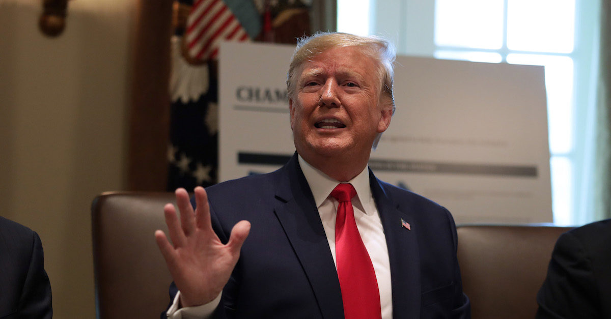 Trump talking