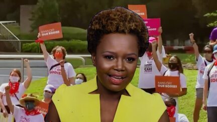 Karine Jean-Pierre abortion rights protest photo illustration