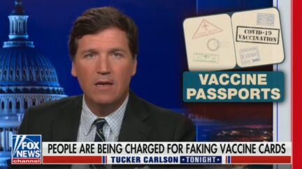 Tucker Carlson Defends Buying Fake Vaccination Cards