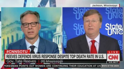 Jake Tapper, Tate Reeves Face Off on Covid Death Rates